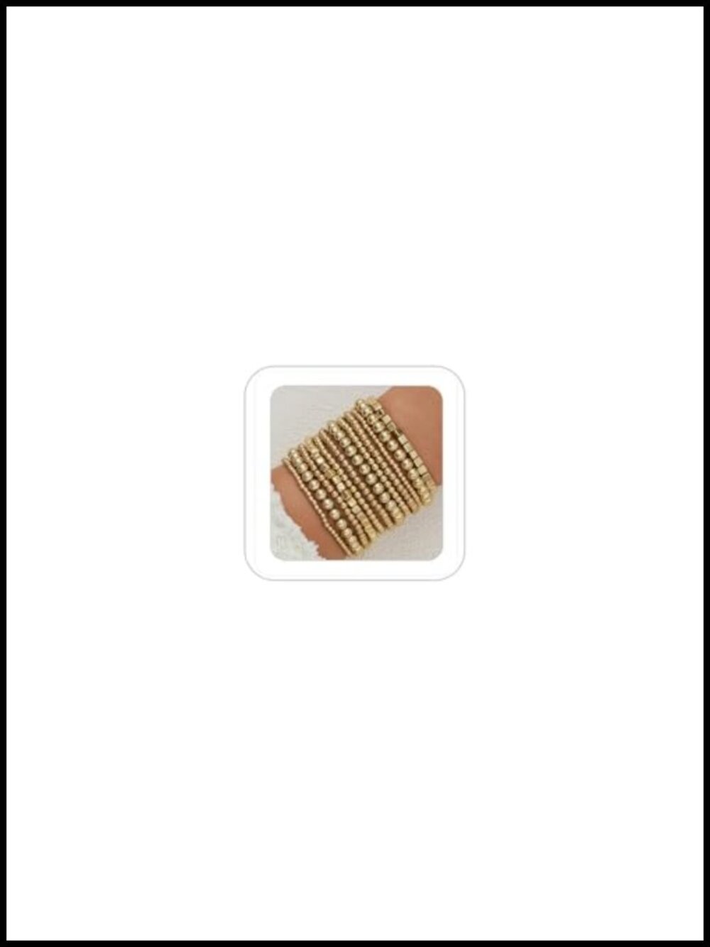 14K Gold Plated Beaded Stackable Bracelets for Women